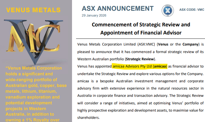 Source: VMC announcement