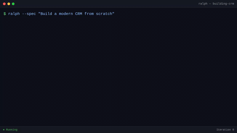 The Ralph Wiggum technique: run AI in a loop until the task is complete. This one is building a CRM (customer relationship management) system. Accelerated for dramatic effect.