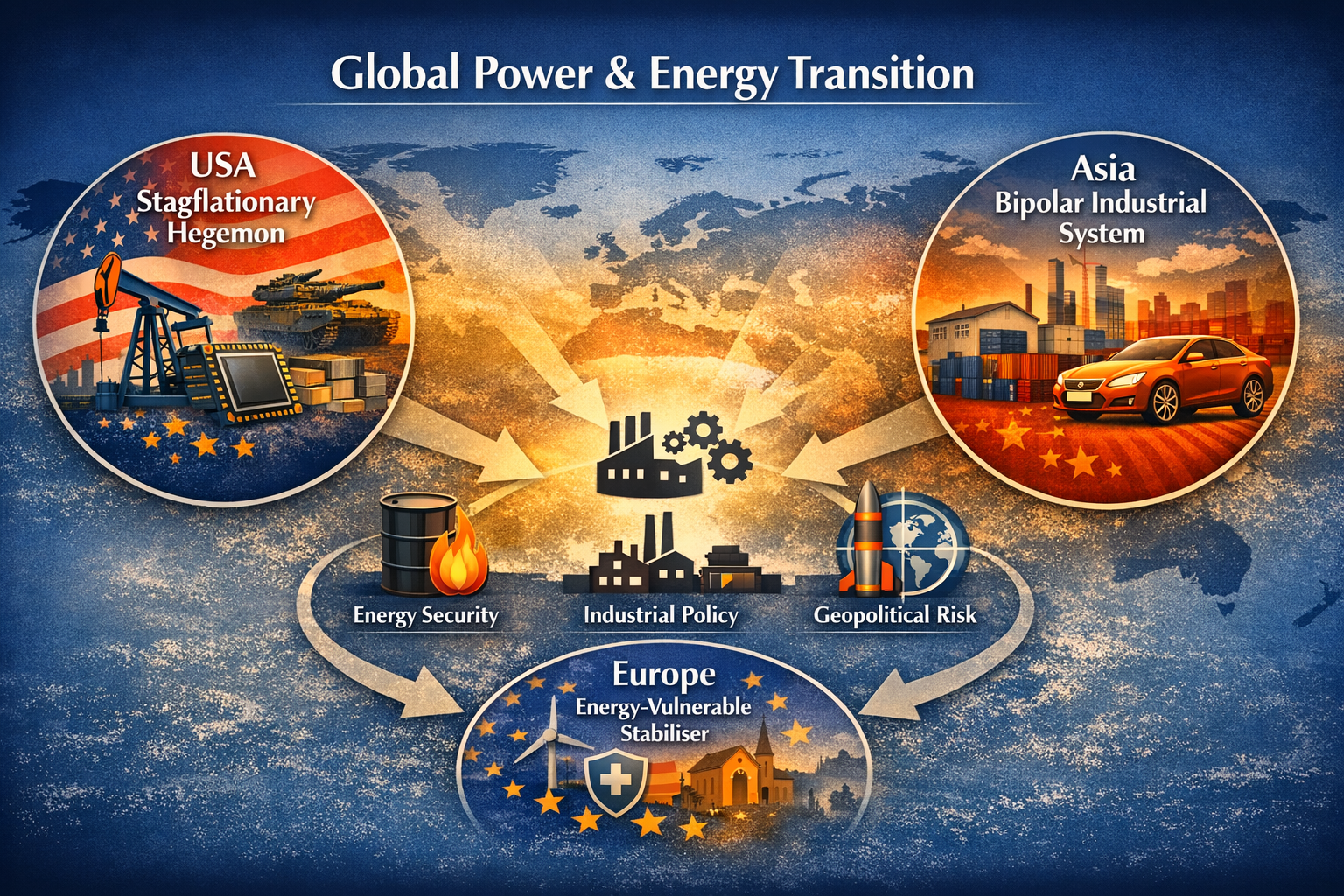 The result of a visibly changing energy system in transition is a global power transition.