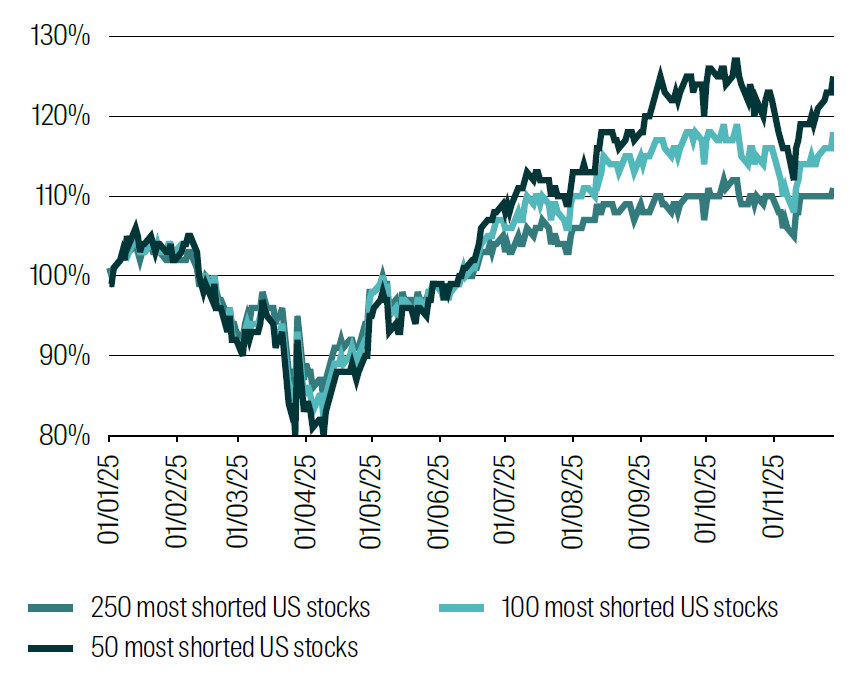 From: 1 January 2025 to 1 December 2025. Source: RQI Investors, MSCI, 2026