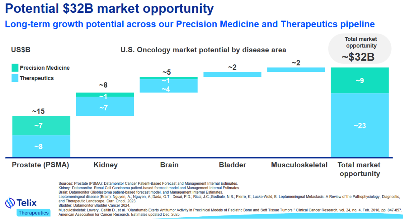 TLX TAMs. Source: Telix 2025 Results presentation  