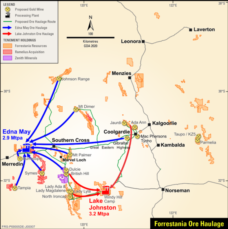 Forrestania ore haulage. Source: FRS presentation
