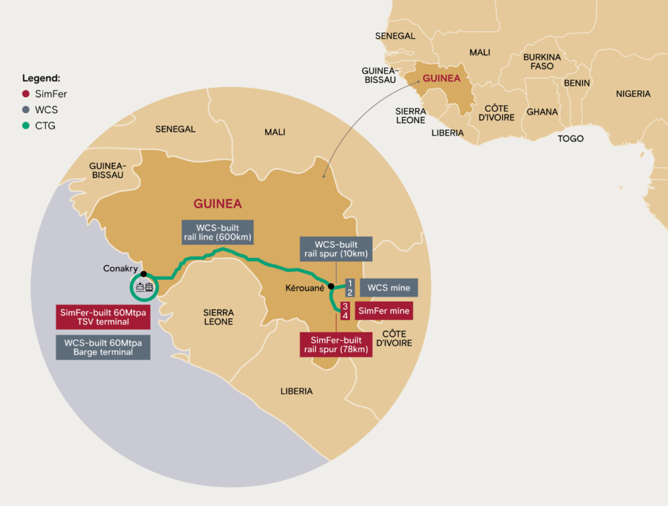 Simandou Iron Ore project, Guinea. Source: Rio Tinto