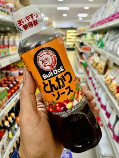 Bull-Dog Sauce is the leading condiment for Tonkatsu (breaded pork cutlet)