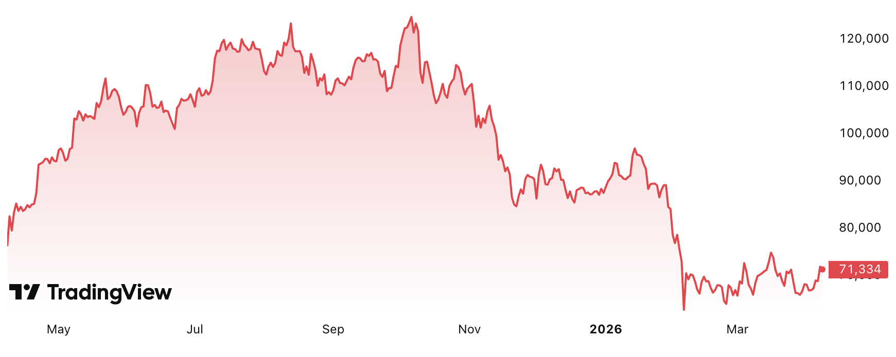 Bitcoin/USD 1-year chart (Source: TradingView)