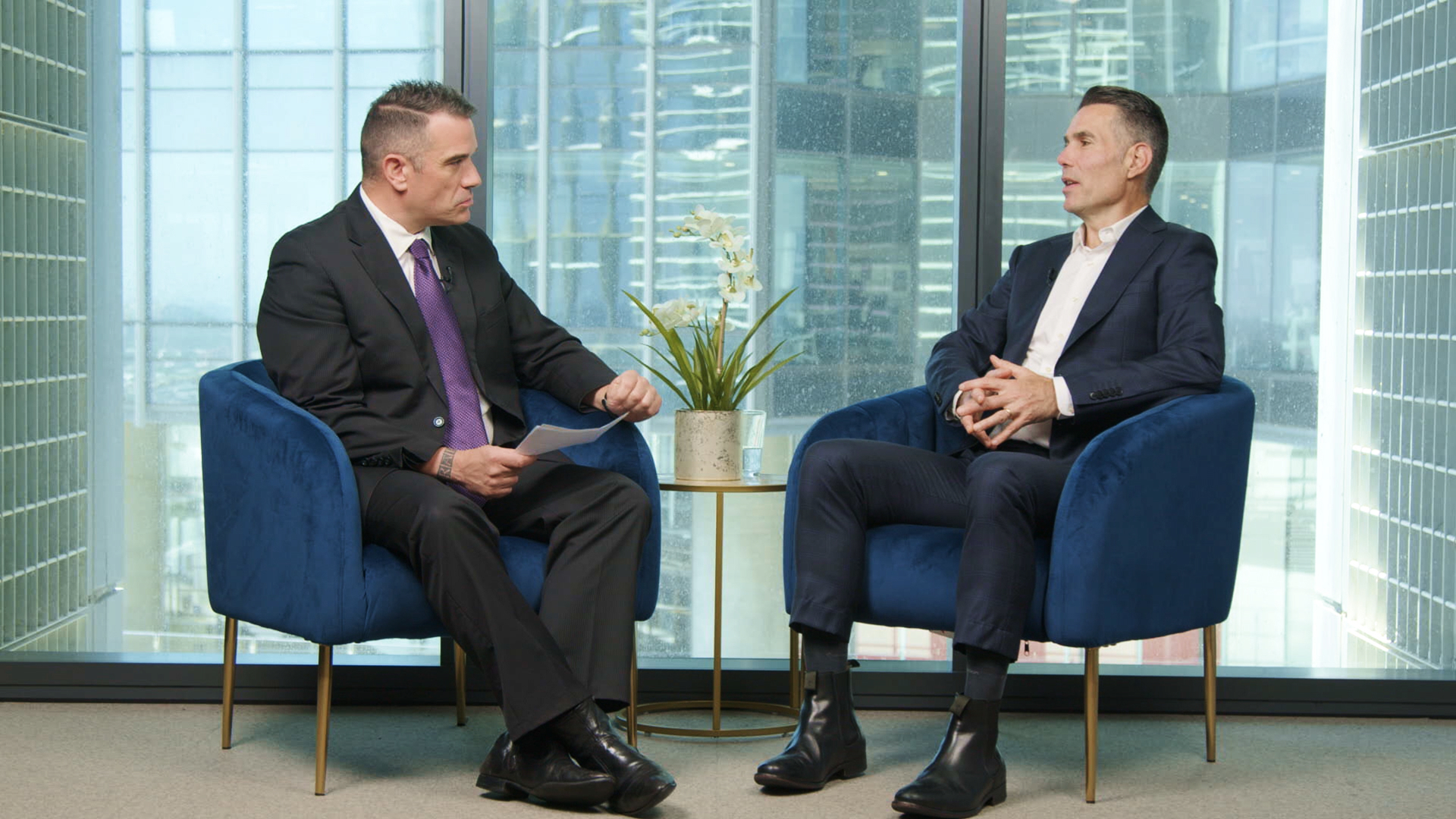 Livewire's Chris Conway interviewing Aoris' Stephen Arnold 