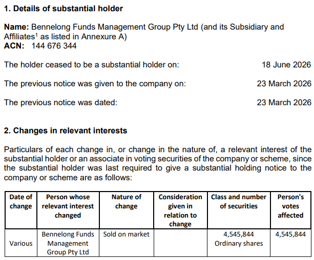 Source: ASX Announcement, June 2026
