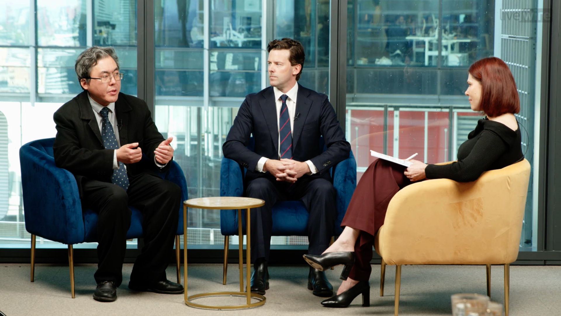 Damien Boey, Wilson Asset Management and Charles Casey of Solaris Investment Management