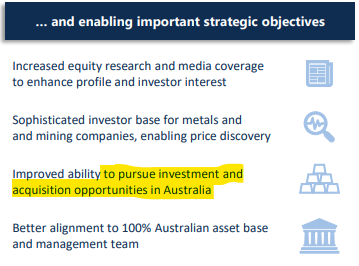 ASX listing rationale. Source: Greatland Resources presentation
