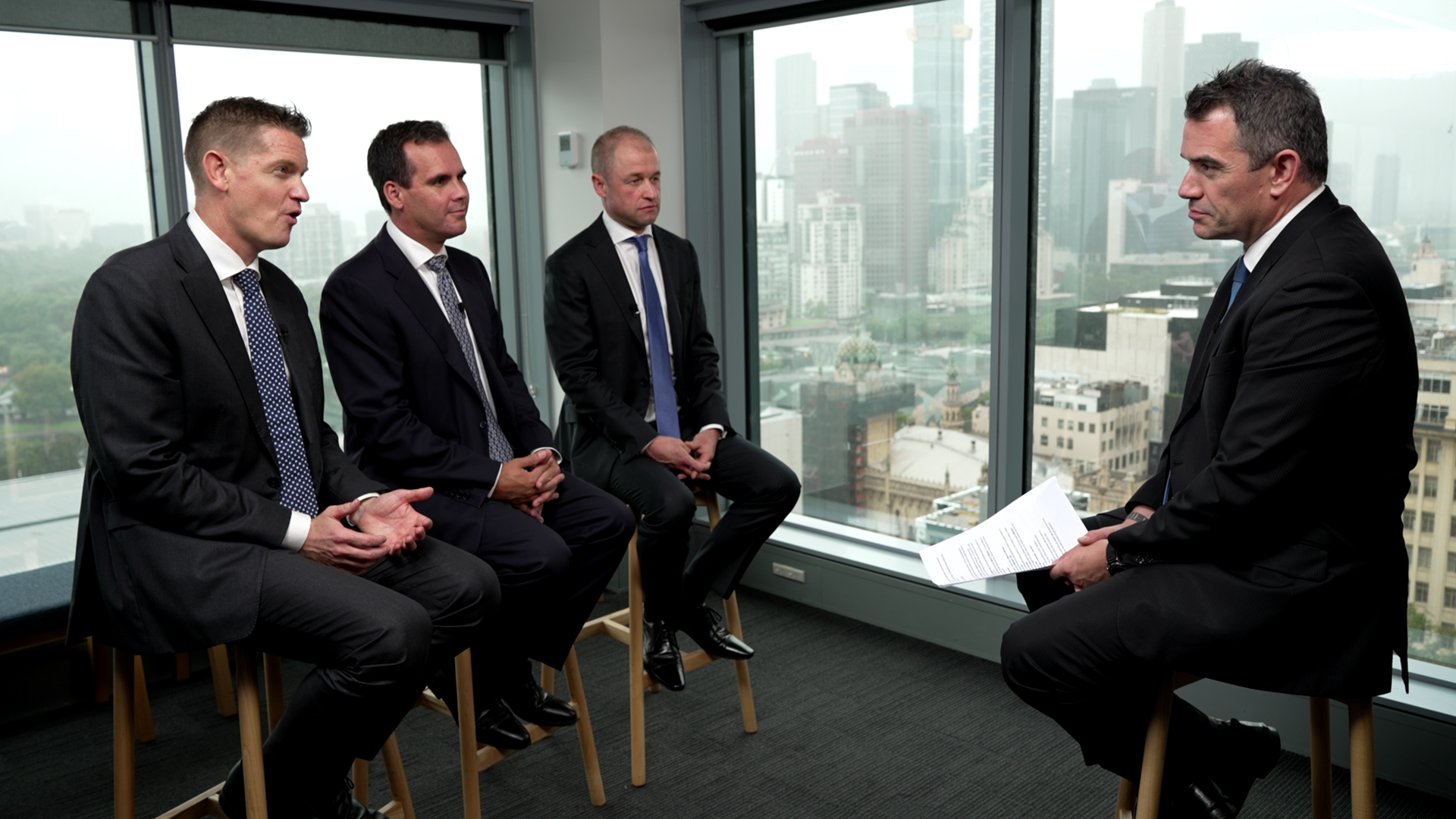 Yarra Capital Management's Marcus Ryan, Joel Fleming and Michael Steel