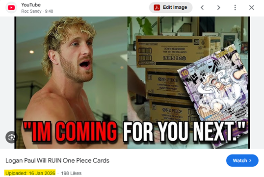 Logan Paul investing into One Piece Cards